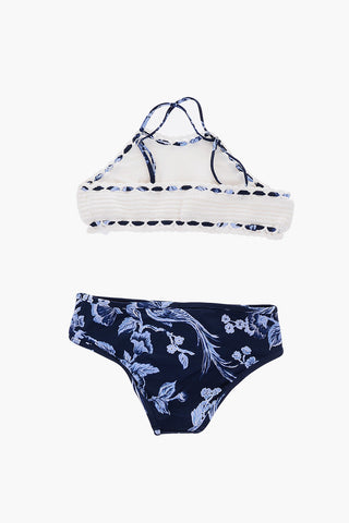 Costume da Bagno a 2 Pezzi con Parte superiore in Maglia