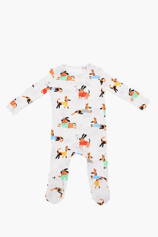 Printed DOGGIES Romper Suit 2 Piece Set