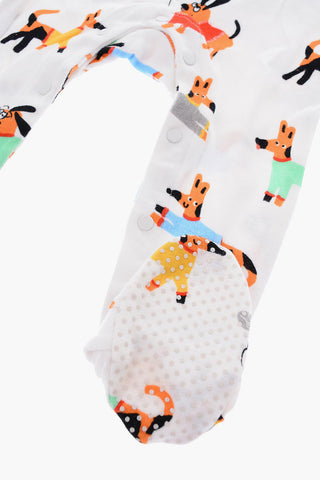 Printed DOGGIES Romper Suit 2 Piece Set