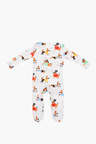 Printed DOGGIES Romper Suit 2 Piece Set