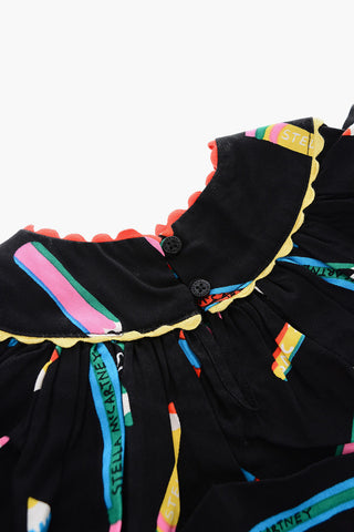 vestito girocollo con matite stampate