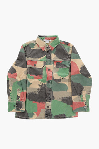 camicia in denim camouflage