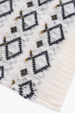 embroidered wool and cashmere snood