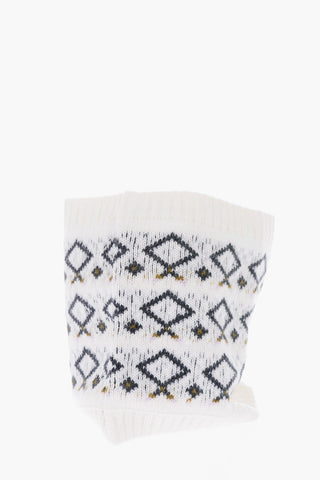 embroidered wool and cashmere snood