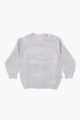back embroidered crew-neck sweater