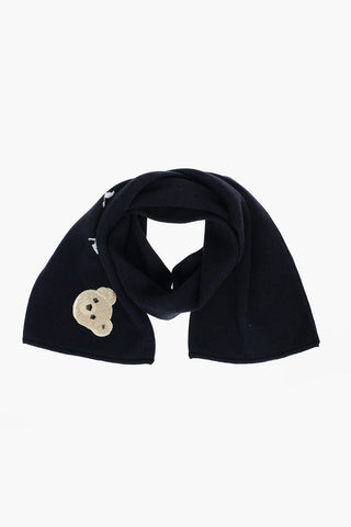 teddy embroidered virgin wool scarf