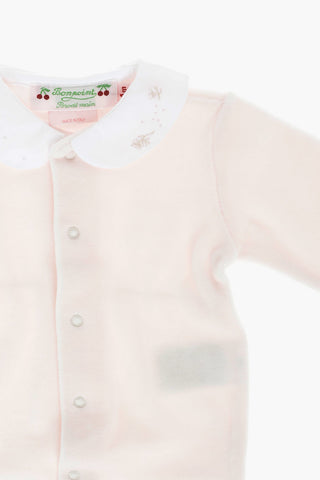 Velvet TINTINA Romper Suit with Embroidery Collar