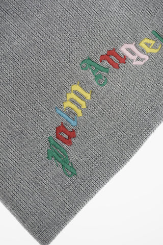 logo embroidered virgin wool beanie
