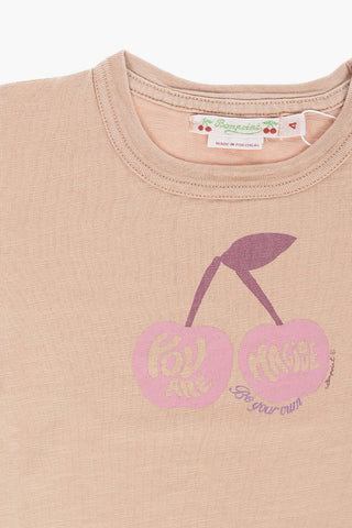 T-shirt Girocollo con Stampa Frontale