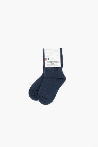 Ribbed Long Socks with Teddy Embroidery