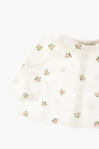 Floral Embroidered DOMINO Shirt