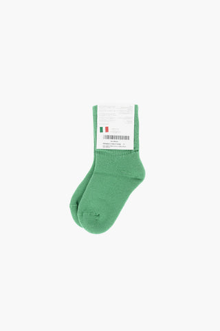 Ribbed Long Socks with Teddy Embroidery