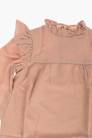 Wool TILIA Dress With Ruches