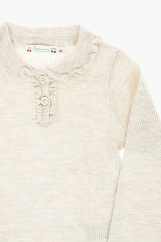 Ribbed Lightweight TIARA Sweater with Polo Neck