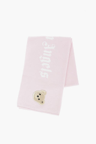 teddy embroidered virgin wool scarf
