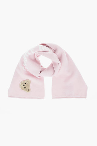 teddy embroidered virgin wool scarf