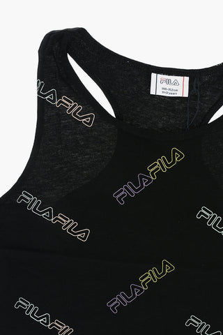 logo printed cropped JULEEN tank top