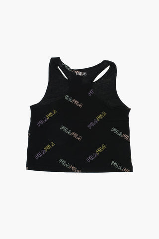 logo printed cropped JULEEN tank top