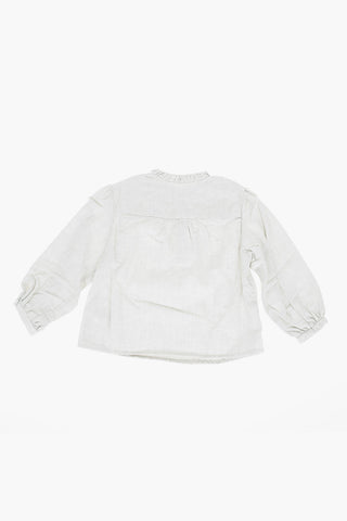 Blusa in cotone ricamata sul fronte