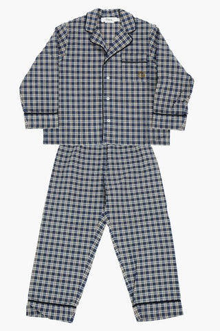 plaid patterned cotton pijamas