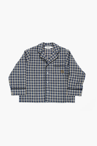 plaid patterned cotton pijamas