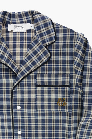 plaid patterned cotton pijamas