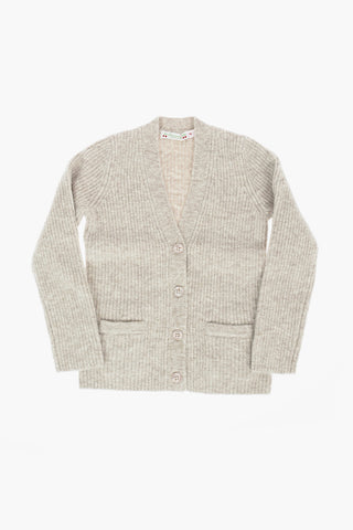 Cardigan TIANA a coste con scollo a v