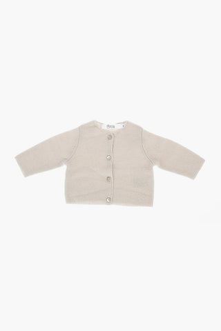 Cardigan girocollo in cashmere