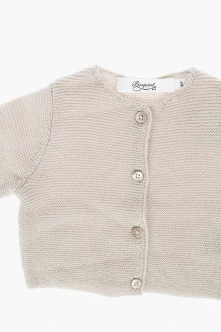 Cardigan girocollo in cashmere
