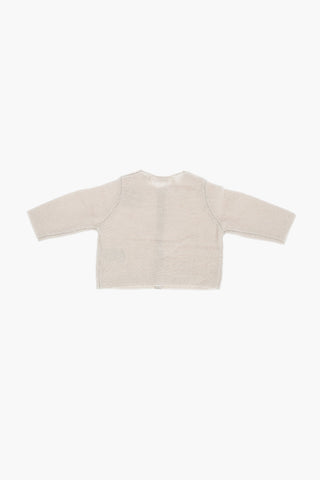 Cardigan girocollo in cashmere
