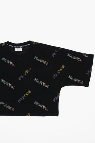 logo printed cropped t-shirt