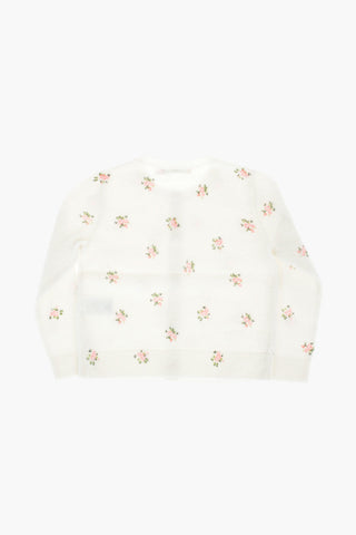 floral patterned cashmere cardigan