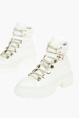 Patent Soft Leather Ankle Boots with Belt