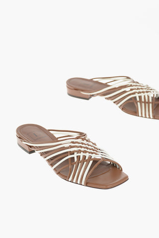 Bicolor Braided Soft Leather Flats