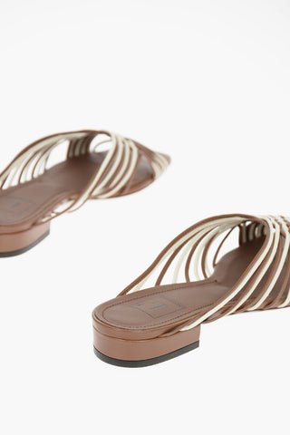 Bicolor Braided Soft Leather Flats