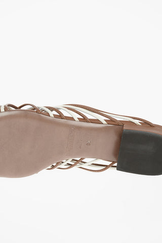 Bicolor Braided Soft Leather Flats