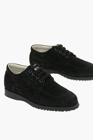 Suede Leather TRADITIONAL Sneakers with Embossed Logo