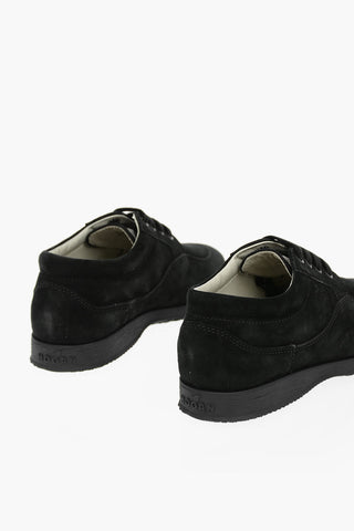 Suede Leather TRADITIONAL Sneakers with Embossed Logo