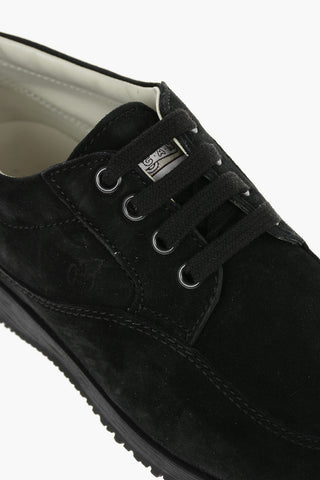 Suede Leather TRADITIONAL Sneakers with Embossed Logo
