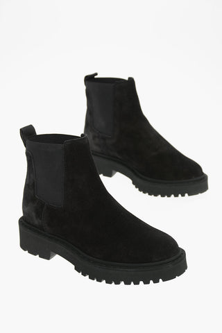 Suede Leather Chelsea Booties