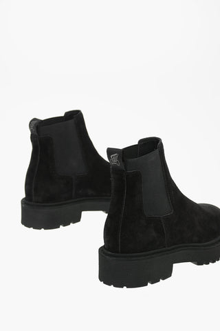 Suede Leather Chelsea Booties