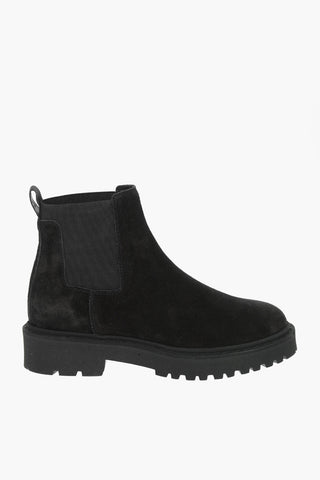 Suede Leather Chelsea Booties