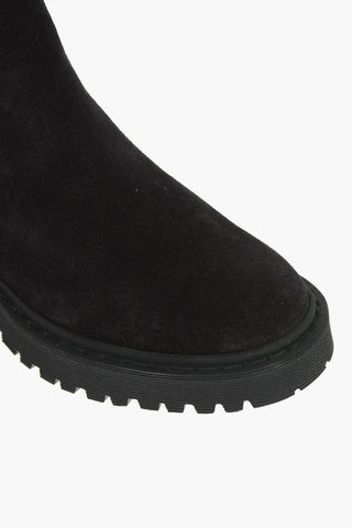 Suede Leather Chelsea Booties