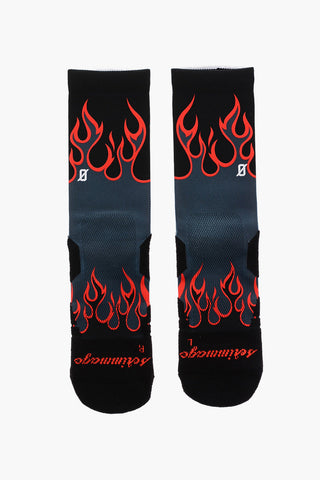 Two Tone Printed FLAME Socks