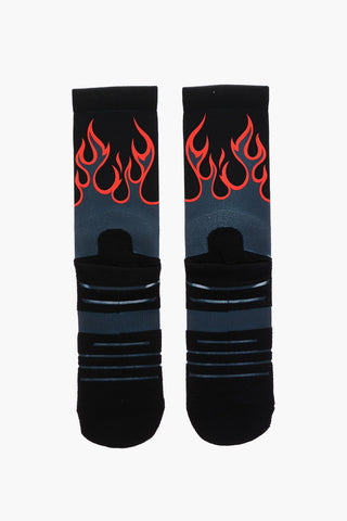 Two Tone Printed FLAME Socks