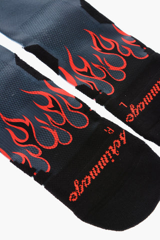Two Tone Printed FLAME Socks