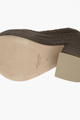 Knit Fabric EBONY Mules with Sculptural Heel 11cm