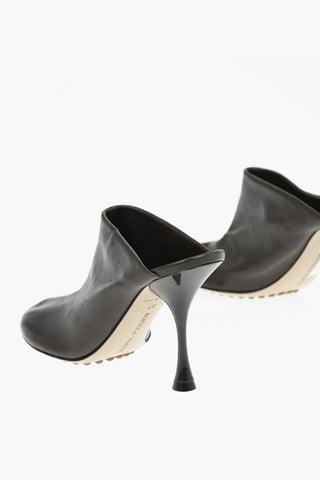 Soft Leather DOT SOCK Heeled Sabot 9,5cm