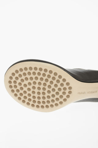 Soft Leather DOT SOCK Heeled Sabot 9,5cm