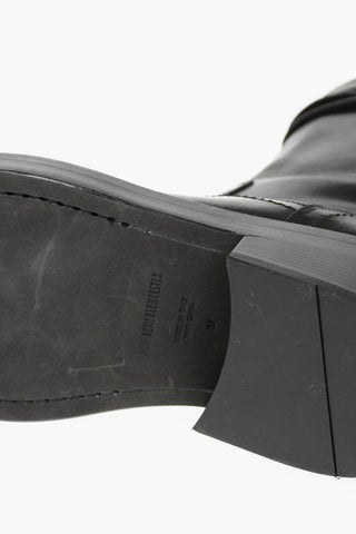 Leather HENRICA Ankle Boots with Back Lace Fastening 6cm